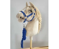 Super Hobby Horse Hobby Horse skirtas mėlynas kamanų ir pavadžio rinkinys