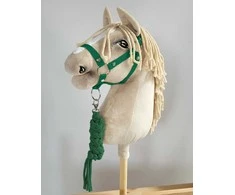 Super Hobby Horse Hobby Horse skirtas žalias kamanų ir pavadžio rinkinys
