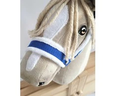 Super Hobby Horse Hobio arklio kantaras A3 su balta pūkuota apdaila ir pavadžiu