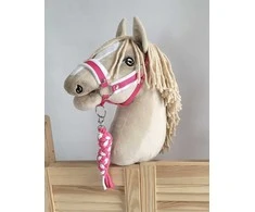 Super Hobby Horse Hobio arkliuko kantaras A3 su balta pūkine apdaila ir pavadžiu