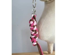 Super Hobby Horse Pavadėlis hobi arkliukui, rožinis/rudas, dvigubas