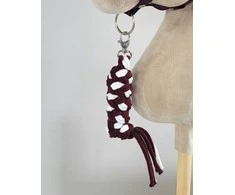 Super Hobby Horse Pavadėlis hobi arkliukui, dviguba virvė, baltai slyvinis