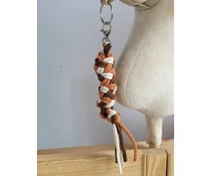 Super Hobby Horse Pavadėlis hobi arkliukui, dvigubas, šviesiai smėlinis/rudas/terakota