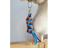 Super Hobby Horse Pavadėlis hobi arkliukui, dviguba virvė, tamsiai violetinis/turkio/terakotos
