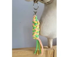 Super Hobby Horse Pavadėlis hobi arkliukui, dvigubas, šviesiai žalias/geltonas/persikinis