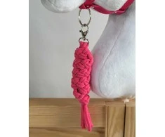 Super Hobby Horse Pavadėlis hobi arkliukui, tamsiai rožinis, pintas