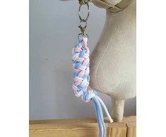 Super Hobby Horse Pavadėlis hobi arkliukui, dvigubas, mėlynas/šviesiai rožinis/baltas