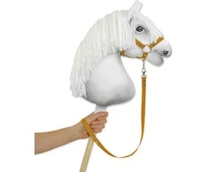 Super Hobby Horse Hobby horsingo pavadėlis, medžiaginis, medaus geltonumo