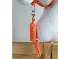 Super Hobby Horse Pavadėlis hobi arkliukui, dviguba virvė, oranžinis