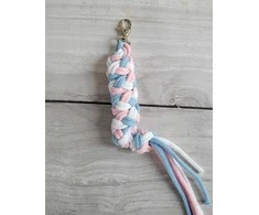 Super Hobby Horse Pavadėlis hobi arkliukui, dvigubas, mėlynas/šviesiai rožinis/baltas