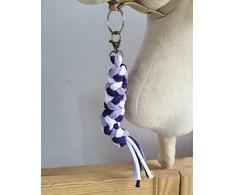 Super Hobby Horse Pavadėlis hobi arkliukui, dvigubas, violetinis/baltas