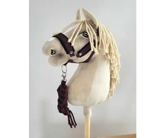 Super Hobby Horse Pavadėlis hobi arkliukui, juodas-violetinis