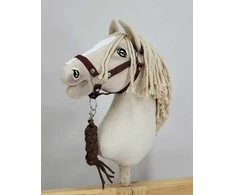 Super Hobby Horse Pavadėlis hobi arkliukui iš dvigubos virvės rudas