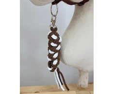 Super Hobby Horse Pavadėlis hobi arkliukui, dviguba virvė, balta-ruda