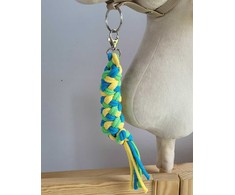 Super Hobby Horse Pavadėlis hobi arkliukui, dvigubas, geltonas/ turkio/ šviesiai žalias