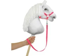 Super Hobby Horse Pavadėlis hobi arkliukui, neoninės rožinės spalvos