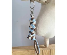 Super Hobby Horse Pavadėlis hobi arkliukui, dvigubas, mėlynas/šviesiai smėlinis/rudas