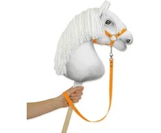 Super Hobby Horse Pavadėlis hobi arkliukui, neoninės oranžinės spalvos