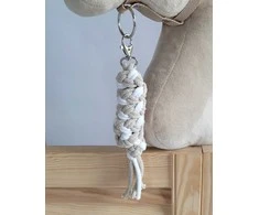 Super Hobby Horse Pavadėlis hobi arkliukui, dviguba virvė, baltas-Smėlio spalvos