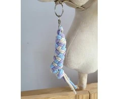 Super Hobby Horse Pavadėlis hobi arkliukui, dviguba virvė, violetinė/mėlyna/šviesi smėlio
