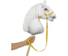 Super Hobby Horse Pavadėlis hobi arkliukui geltonas diržinis
