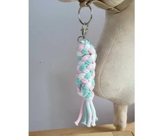 Super Hobby Horse Pavadėlis hobi arkliukui, dvigubas, šviesiai rožinis/mėtinės/baltas