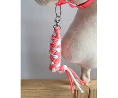 Super Hobby Horse Pavadėlis hobi arkliukui – neoninės rožinės ir baltos spalvos