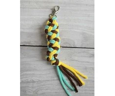 Super Hobby Horse Pavadėlis hobi arkliukui, dvigubas, geltonas/mentolinis/rudas