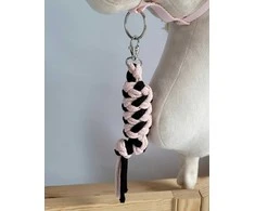 Super Hobby Horse Pavadėlis hobi arkliukui, juodas ir pudros rožės spalvos