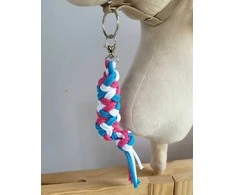 Super Hobby Horse Pavadėlis hobi arkliukui, dvigubas, tamsiai rožinis/turkio/baltas