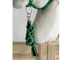Super Hobby Horse Pavadėlis hobi arkliukui, juodai žalias, pintas