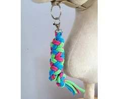 Super Hobby Horse Pavadėlis hobi arkliukui, dvigubas, šviesiai žalias/turkio/tamsiai rožinis