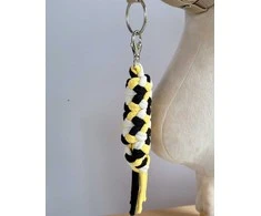 Super Hobby Horse Pavadėlis hobi arkliukui, dvigubas, geltonas/kreminis/juodas
