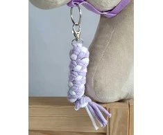 Super Hobby Horse Pavadėlis hobi arkliukui, dviguba virvė, baltas-violetinis