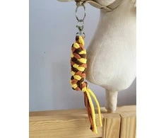 Super Hobby Horse Pavadėlis hobi arkliukui, dvigubas, geltonas / terakotinis / rudas