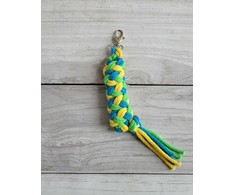 Super Hobby Horse Pavadėlis hobi arkliukui, dvigubas, geltonas/ turkio/ šviesiai žalias