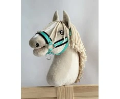 Super Hobby Horse Reguliuojamas kantaras hobi arkliukui A3 – mėtų spalvos su juodu kailiuku