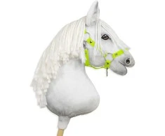 Super Hobby Horse Reguliuojamas kantaras hobi arkliukui – neoninės žalios spalvos