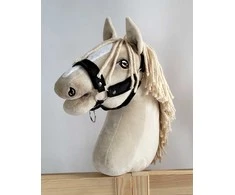 Super Hobby Horse Reguliuojamas kantaras hobi arkliukui A3 – juodas su kailiuku