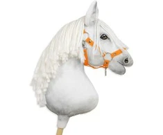 Super Hobby Horse Reguliuojamas kantaras hobi arkliukui – neoninis oranžinis