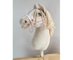 Super Hobby Horse Hobio žirgo reguliuojamas kantaras – pudrinės rožinės ir baltos spalvos