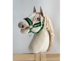 Super Hobby Horse Reguliuojamas kantaras hobi arkliukui A3 – žalias su juoda pūkuota apdaila
