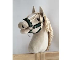Super Hobby Horse Reguliuojamas kantaras hobi arkliukui A3 – chaki su juoda pūkine apdaila