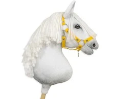 Super Hobby Horse Reguliuojamas kantaras hobi arkliukui A3 – geltonas