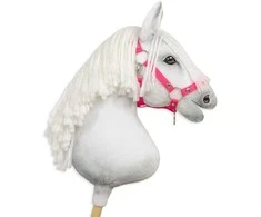 Super Hobby Horse Reguliuojamas kantaras hobi arkliukui A3 – tamsiai rožinis
