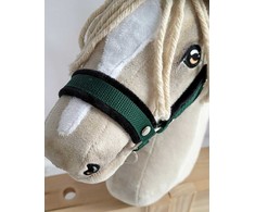 Super Hobby Horse Reguliuojamas kantaras hobi arkliukui A3 – chaki su juoda pūkine apdaila
