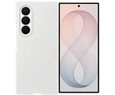 Dėklas EF976CWE silikoninis magnetas Samsung Galaxy Fold 8 Ultra, baltas