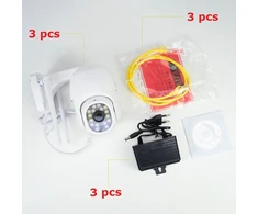 3 dalių rinkinys PNI IP440 WiFi PTZ belaidė vaizdo stebėjimo kamera, 4MP, skaitmeninis priartinimas, micro SD lizdas, autonominė, judesio aptikimo signalizacija, judesio sekimas
