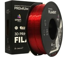 3D Plastikas – Filamentas PETG transparent red | 1.75 mm, 1kg | SPrint