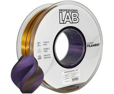 3D Plastikas – Filamentas PLA Silk Tri Color juodas auksinis violetinis | 1.75 mm, 1kg | Professional LAB